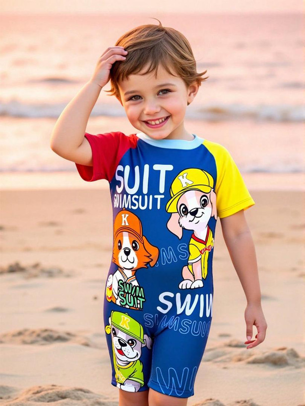 مایو یکسره طرح پرطرفدار سگ های نگهبان Paw Patrol ضد کلر و حساسیت اورجینال برند shein از 3تا 7سال
