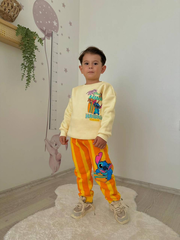 دورس و شلوار توکرکی ترک طرح stich -کیفیت عالی و گرم و نرم و خوشرنگ از ۳تا ۱۰سال و کد ۲۱۳