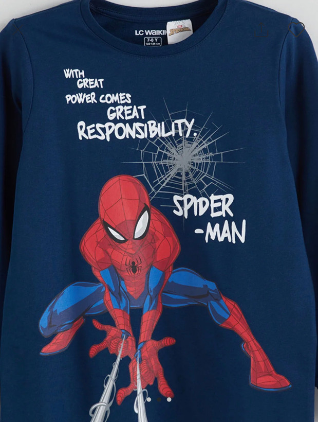 بلوزپسرانه spaiderman اورجینال برند السی وایکیکی ترک -اسپایدرمن -مناسب ۴فصل -کیفیت عالی و نرم و لطیف و نخی -مناسب ۸تا۱۰سال و کد ۲۳۶۲