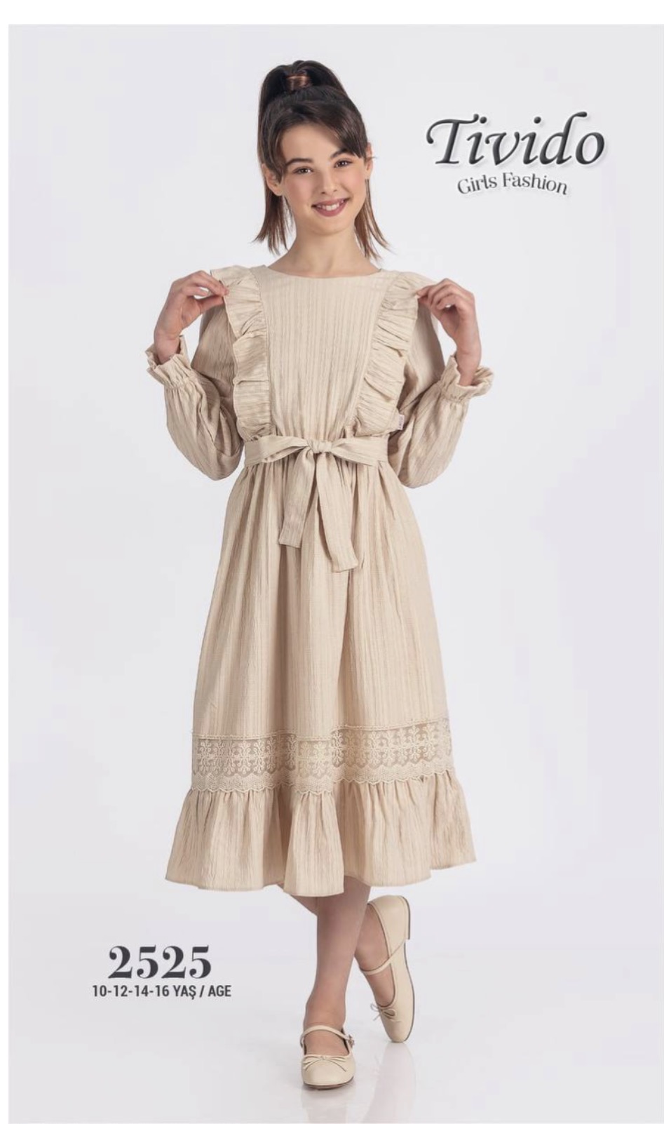 پیراهن دخترانه نوجوان ترک-شیک و خوشرنگ و کیفیت عالی و خنک-مناسب ۱۰تا۱۷سال