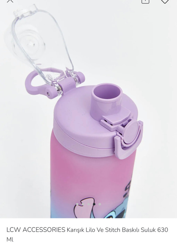 قمقمه stitch اورجینال برند السی وایکیکی-۶۳۰ml -نی دار قفل شونده