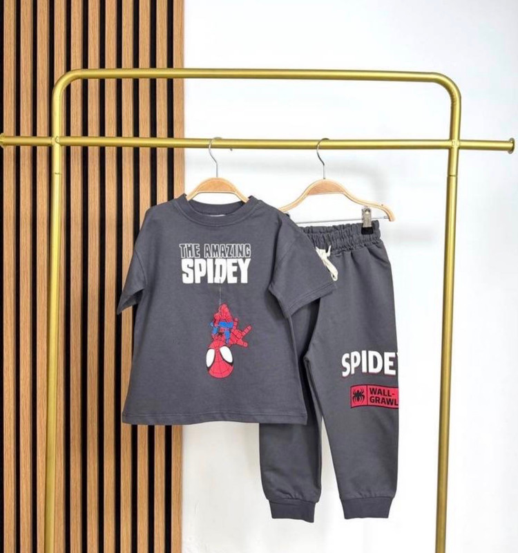 تیشرت و شلوار پسرانه ترک طرح spaiderman-کیفیت عالی-جنس نخ پنبه-اسایز بندیاز۲تا۸سال-اسپایدرمن محبوب و کد ۲۲۶