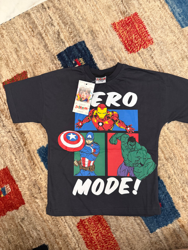 تیشرت و شلوارک پسرانه ترک طرح Hero محبوب-نرم و لطیف و جدید-سایزبندی از ۳تا ١٠سال و کد ۲۳۲۳ در رد