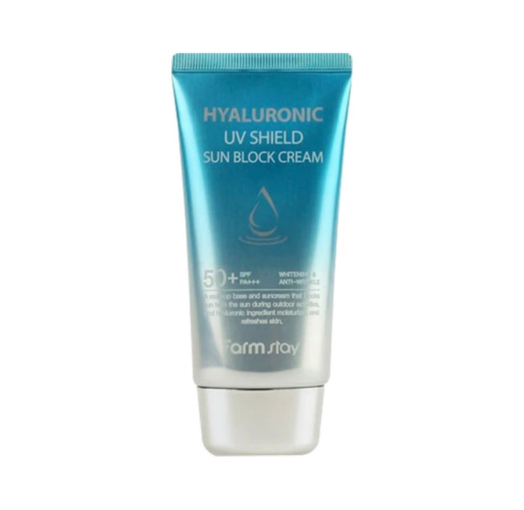 ضد آفتاب farmstay اورجینال کره ای-مدل Hyaluronic uv shield-دارای هیالونیک اسید -spf50+-مناسب انواع پوست