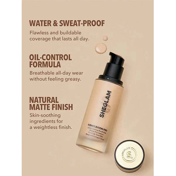 کرم پودر مات وارداتی - اورجینال- رنگ SHELL- مناسب پوست چرب و پوست مختلط- مدل Complexion Pro حجم 30 میلیلیتر، پوشش یکنواخت و مقاوم در برابر تعریق و آب، بدون مسدود کردن منافذ پوست، مناسب پوست روشن و استفاده روزانه و ورزشی- مناسب پوست روشن