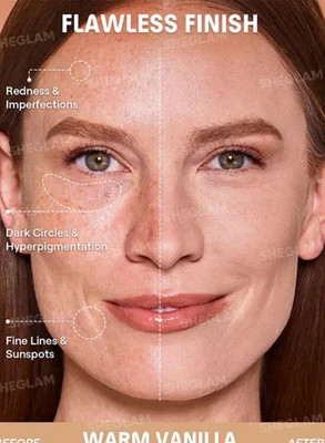 کرم پودر آبرسان وارداتی - اورجینال رنگ WARM VANILLA مدل SKINFINITE حجم 30 میلیلیتر ، بافت سبک، ماندگاری طولانی، کاهش خشکی پوست و غیر کومدون زا مناسب پوست خشک و متوسط
