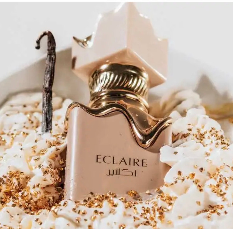 عطر ادکلن 100 میل زنانه اورجینال وارداتی اکلایر برند لطافه با بوی شیک و طبع گرم و شیرین گروه بویایی گلی – گورماند مناسب تمامی فصول و کد f16