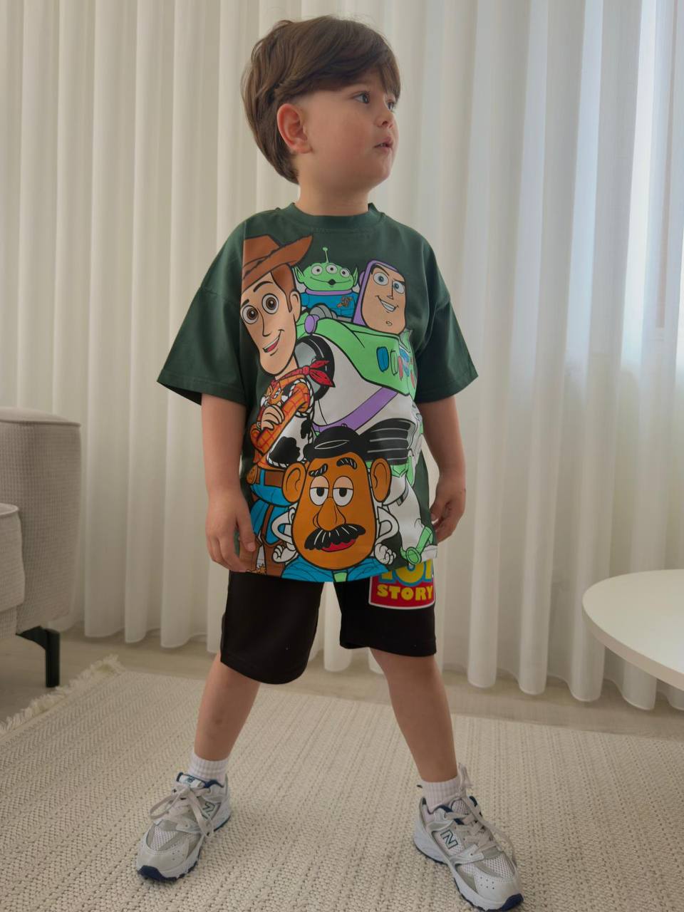 تیشرت و شلوارک پسرانه ترک-برندجلیبوم-toy story  جذاب کیفیت عالی ، و نرم و لطیف سایزبندی از ۳تا ۱۰سال