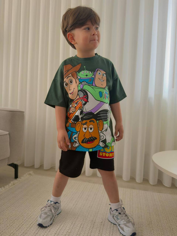 تیشرت و شلوارک پسرانه ترک-برندجلیبوم-toy story جذاب کیفیت عالی ، و نرم و لطیف سایزبندی از ۳تا ۱۰سال