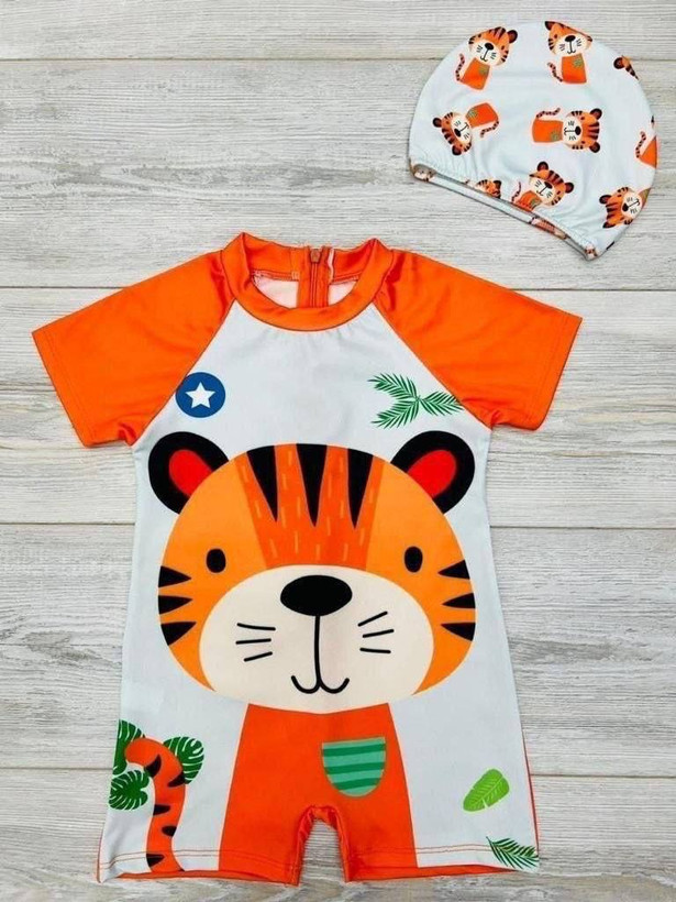 مایو به همراه کلاه tigger اورجینال از برند های ترک با کیفیت عالی و مناسب ۲ تا 8سال