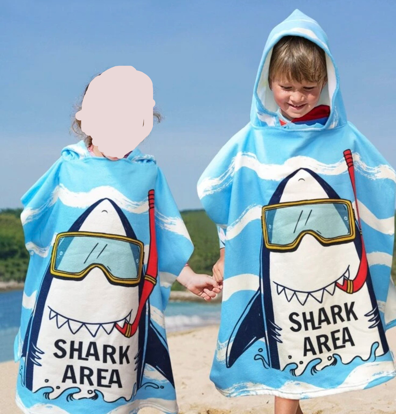 حوله وارداتی کیفیت عالی طرح shark-ابعاد ۷۵*۷۵-مناسب ۷تا۱۲سال