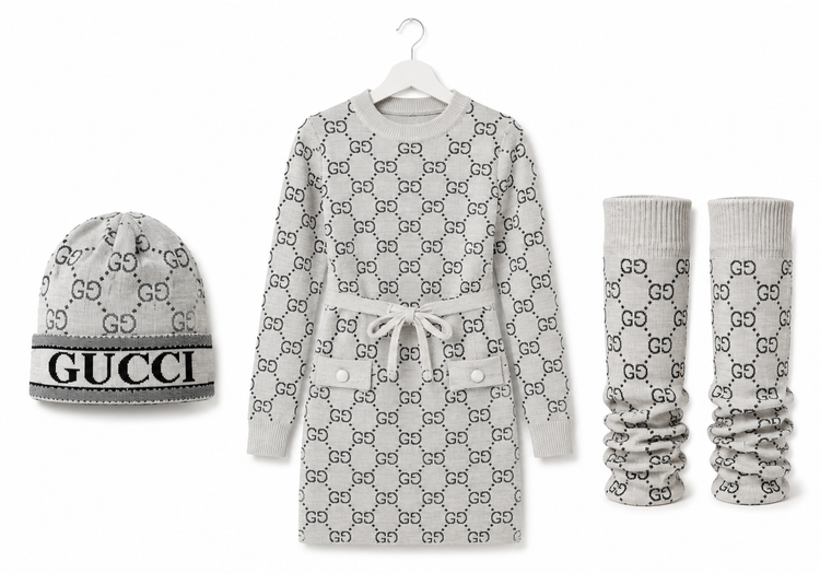 ست۳تیکه دخترانه ترک مدل Gucci شیک و جذاب از ۳تا ۱۲سال کد ۱۱۳