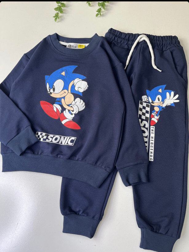 دورس و شلوار پسرانه دونخ ترک -طرح جذاب Sonic -سایزبندی 3 تا 10 سال