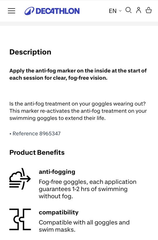 ماژیک ضد بخار اورجینال نابایجی مدل Anti fog reactivation