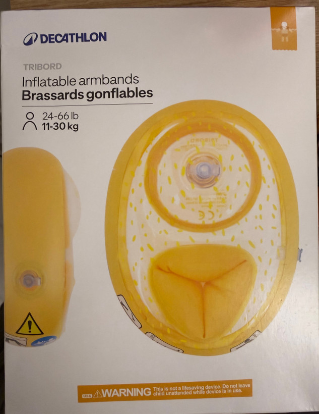 بازوبند بچه گانه شنا بادی اورجینال نابایجی مدل Brassards gonflables - - مناسب 11 تا 30 کیلوگرم